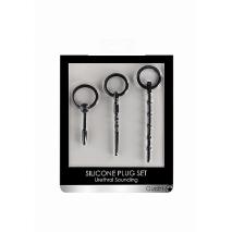 Shots Ouch Silicone Urethral Soudning Plug Set Black OU325BLK 8714273548030 Boxview