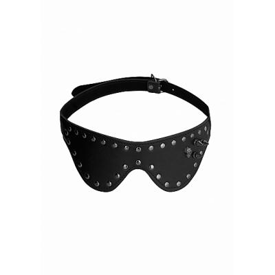 Shots Ouch Skulls and Bones Blindfold with Spikes Black OU295BLK 8714273292599