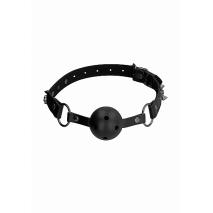 Shots Ouch Skulls and Bones Breathable Ball Gag Black OU296BLK 8714273292643