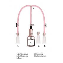 Shots Pumped Clitoral and Nipple Pump Set Rose Gold PMP024ROS 8714273548443 Info Detail