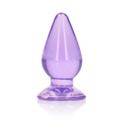 Shots Realrock Crystal Clear 3 point 5 inch Butt Plug Clear Purple REA161PUR 8714273522665 Detail