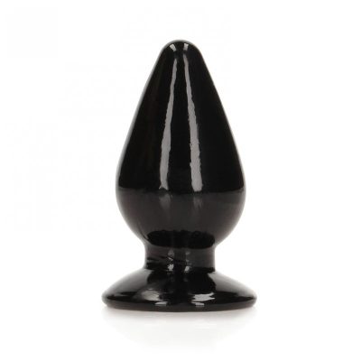 Shots Realrock Crystal Clear 4 point 5 inch Butt Plug Black REA162BLK 8714273520746 Detail