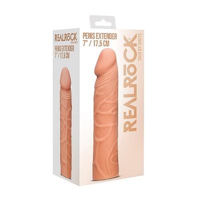 Shots Realrock Skin 7 Inch Penis Extender Sleeve Light Flesh REA071FLE 8714273530936 Boxview