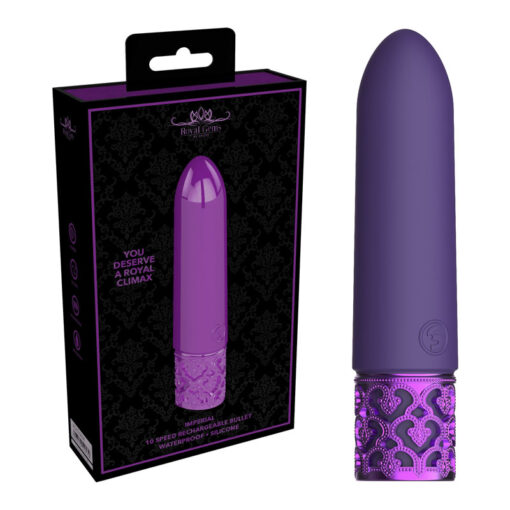 Shots Royal Gems Imperial Silicone Bullet Vibrator Purple ROY010PUR 7423522529546 Multiview
