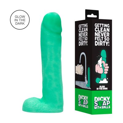 Shots SLINE Dicky Soap with Balls Glow in the Dark Green SLI193 7423522531525 Multiview