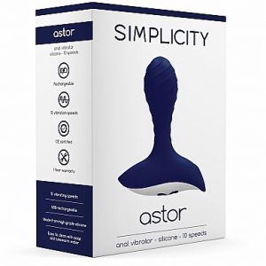 Shots Simplicity Astor Anal Vibrator Blue SIM067BLU 8714273934925
