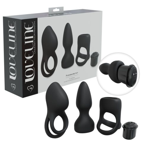 Shots Toys Loveline Pleasure Kit Couples Vibrator Kit Black LOVU017BLK 8714273052568 Multiview