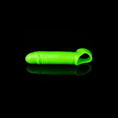 Shots Toys Ouch Glow in the Dark Smooth Stretchy Penis Sleeve Green OU740GLO 7423522640616 Detail