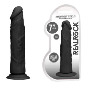 Shots Toys Realrock 7 inch Dong Black REA098BLK 7423522548509 Multiview