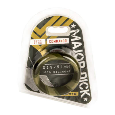 Si Novelties Ignite Major Dick Commando 51mm 2 inch Cock Ring Green Camo Si21741 752875217419 Boxview