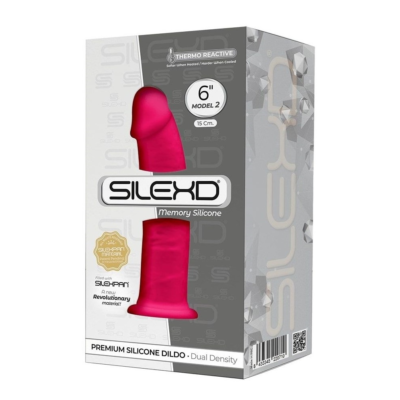 SilexD Thermoreactive Silicone Model 2 6 inch Dong Hot Pink 220710 8433345220710 Boxview
