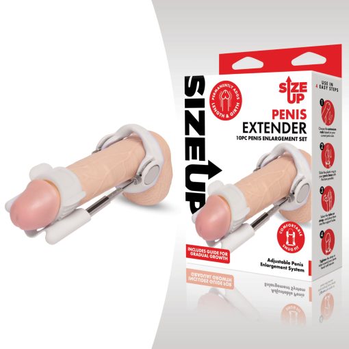Size Up Penis Extender Penis Enlargement Set White SU200 848416010509 Multiview