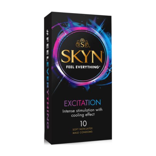 Skyn 10 pk Excitation Dots Textured Latex Free Condoms 10 pack 9352417002506 Boxview
