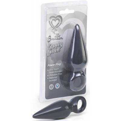 Smitten Booty Lovin VIbrating Butt Plug Charcoal Grey DS921 20 644216300273 Multiview