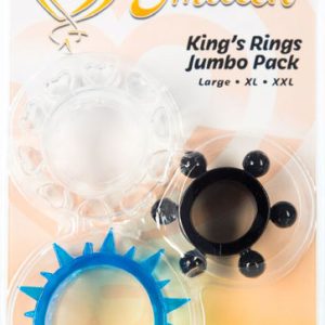 Smitten Kings Rings Jumbo Pack Cock Ring 3 Pack DS910 00 752830477988 Boxview