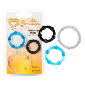 Smitten Power Up Rings 3-Pack 3-sizes Beaded Cock Rings DS908-00 752830477681
