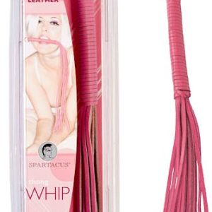 Spartacus 10 Inch Leather Thong Whip Pink BSPL 10RK 669729100295 Multiview