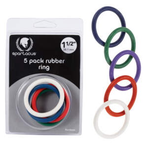 Spartacus Rubber Cock Rings 1.5 Inch Multicoloured BSPR47 669729410479 Multiview