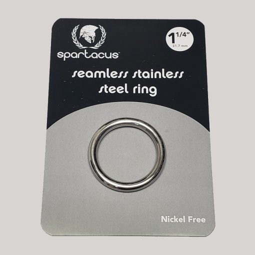 Spartacus Seamless Stainless Steel Cock Ring 31mm Silver BSPR 1783 669729002575 Boxview