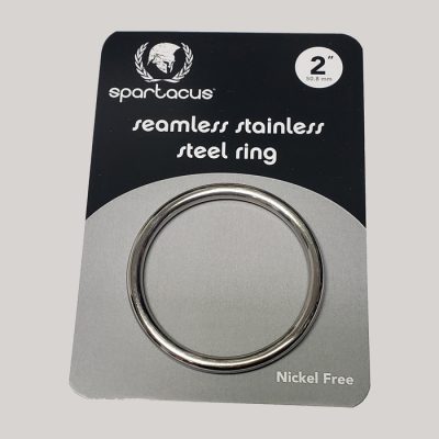 Spartacus Seamless Stainless Steel Cock Ring 50mm Silver BSPR 20 669729002605 Boxview