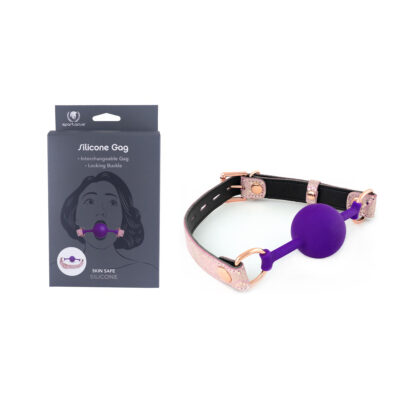 Spartacus Silicone Ball Gag Pink Snakeskin Purple SPU 411PS 669729803394 Multiview