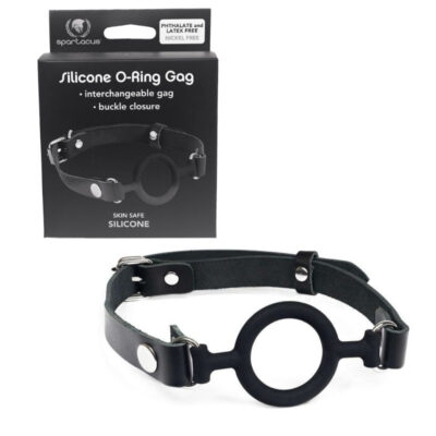 Spartacus Silicone O Ring Gag with Buckle Closure Black BSPL08N44 669729800690 Multiview