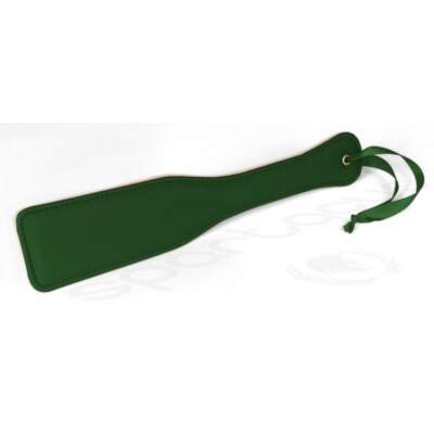 Spartacus Vegan Fetish Plush Lined Paddle Green SPU 508GR 669729000342 Detail