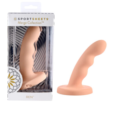 Sportsheets Merge Collection Ren 6 Inch Silicone G Spot Dildo Light Flesh SS69838 646709698386 Multiview