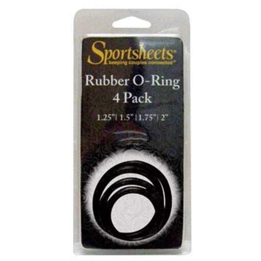 Sportsheets Rubber O-Ring 4 Pack Black SS694