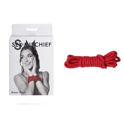 Sportsheets Sex and Mischief Amor Bondage Rope 15ft x 2 Red SS09829 646709098292 Multiview