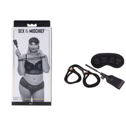 Sex & Mischief – Brat Knotty Brat 3-piece Bondage Kit (Black/Rose-Gold)