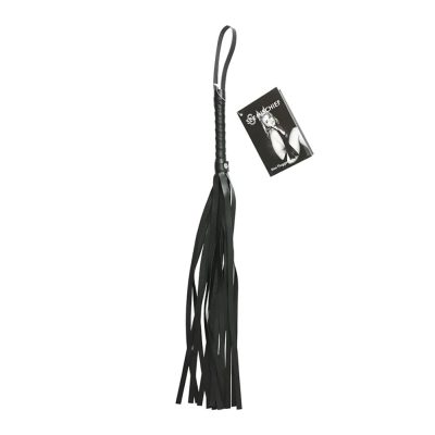 Sportsheets Sex and Mischief Mini Faux Leather Flogger Black SS10046 646709100469 Multiview