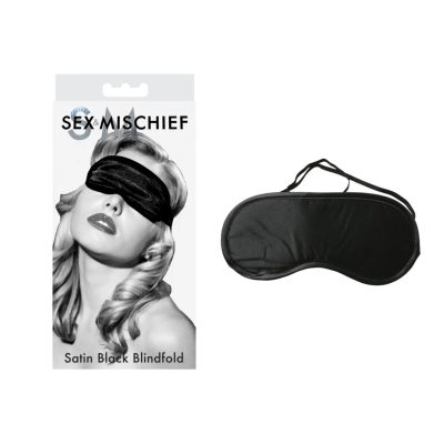 Sportsheets Sex and Mischief Satin Blindfold Black SS10001 646709100018 Multiview