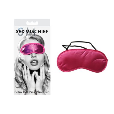 Sportsheets Sex and Mischief Satin Blindfold Hot Pink SS10004 646709100049 Multiview