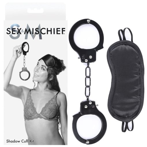 Sportsheets Sex and Mischief Shadow Cuff Kit Black SS09807 646709098070 Multiview