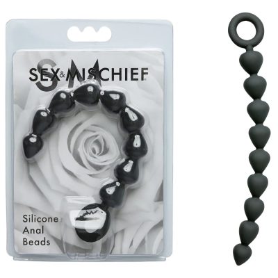 Sportsheets Sex and Mischief Silicone Anal Beads Black SS10074 646709100742 Multiview