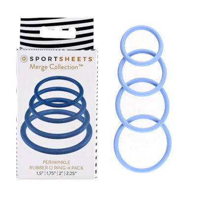 Sportsheets Strap On O Ring 4 Pack Periwinkle SS69820 646709698201 Multiview