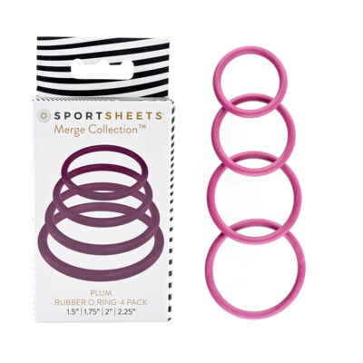 Sportsheets Strap On O Ring 4 Pack Plum SS69825 646709698256 Multiview