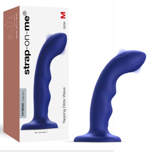 Strap On Me 5 Inch Tapping Dildo Wave Medium Blue 6017517 3700436017517 Multiview