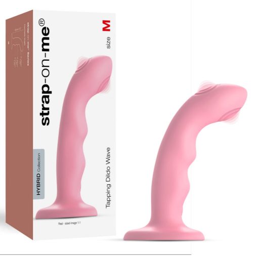 Strap On Me 5 Inch Tapping Dildo Wave Medium Coral Pink 6017524 3700436017524 Multiview