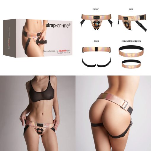 Strap On Me Curious Strap On Harness Holographic Rose Gold 6017661 3700436017661 Multiview