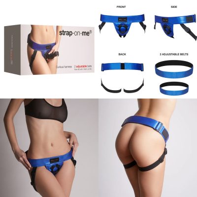 Strap On Me Curious Strap On Harness Metallic Blue 6017609 3700436017609 Multiview