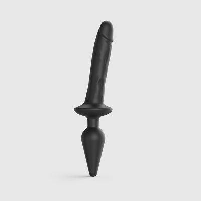 Strap On Me Hybrid Collection Switch Plug In Dildo Realistic Large Black 6017098 3700436017098 Detail