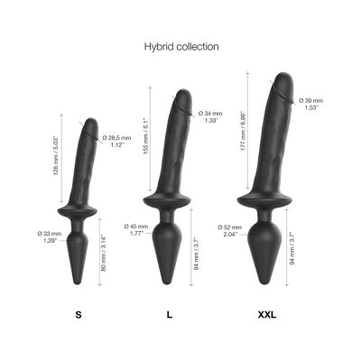 Strap On Me Hybrid Collection Switch Plug In Dildo Realistic Size Detail