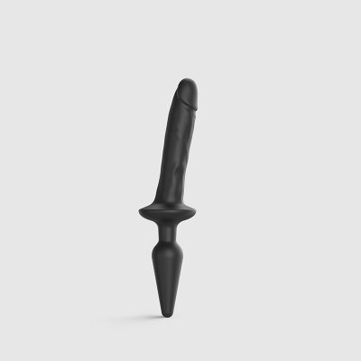Strap On Me Hybrid Collection Switch Plug In Dildo Realistic Small Black 6017081 3700436017081 Detail