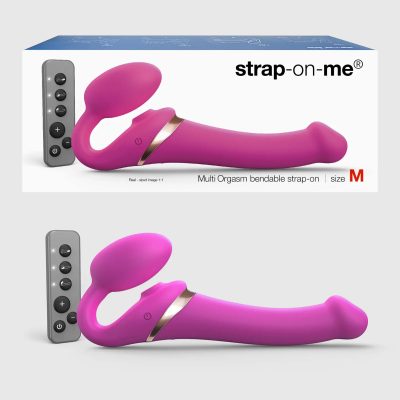 Strap On Me Multi Orgasm Triple Motor Flickering Bendable Strapless Strap On Small Pink 6017425 3700436017425 Multiview