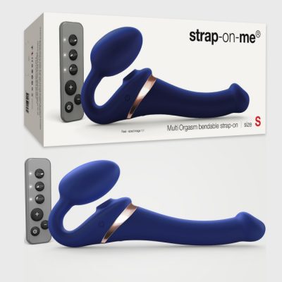 Strap On Me Multi Orgasm Wireless Remote Vibrating Flickering Bendable Strapless Strap On Small Blue 6017388 3700436017388 Multiview