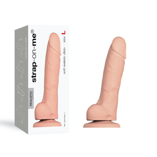 Strap On Me Realistic Silicone Dildo with Balls Large Light Flesh 6015872 3700436015872 Multiview