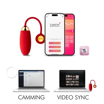 Svakom Ella Neo Interactive Egg Vibrator with Smartphone App Red Gold SCB 02D 6959633166963 Multiview