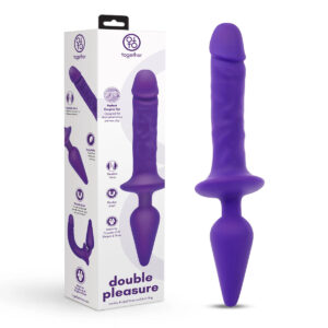Together Double Pleasure Double Ended Dildo and Anal Plug Purple TOG009 4890808289648 Multiview